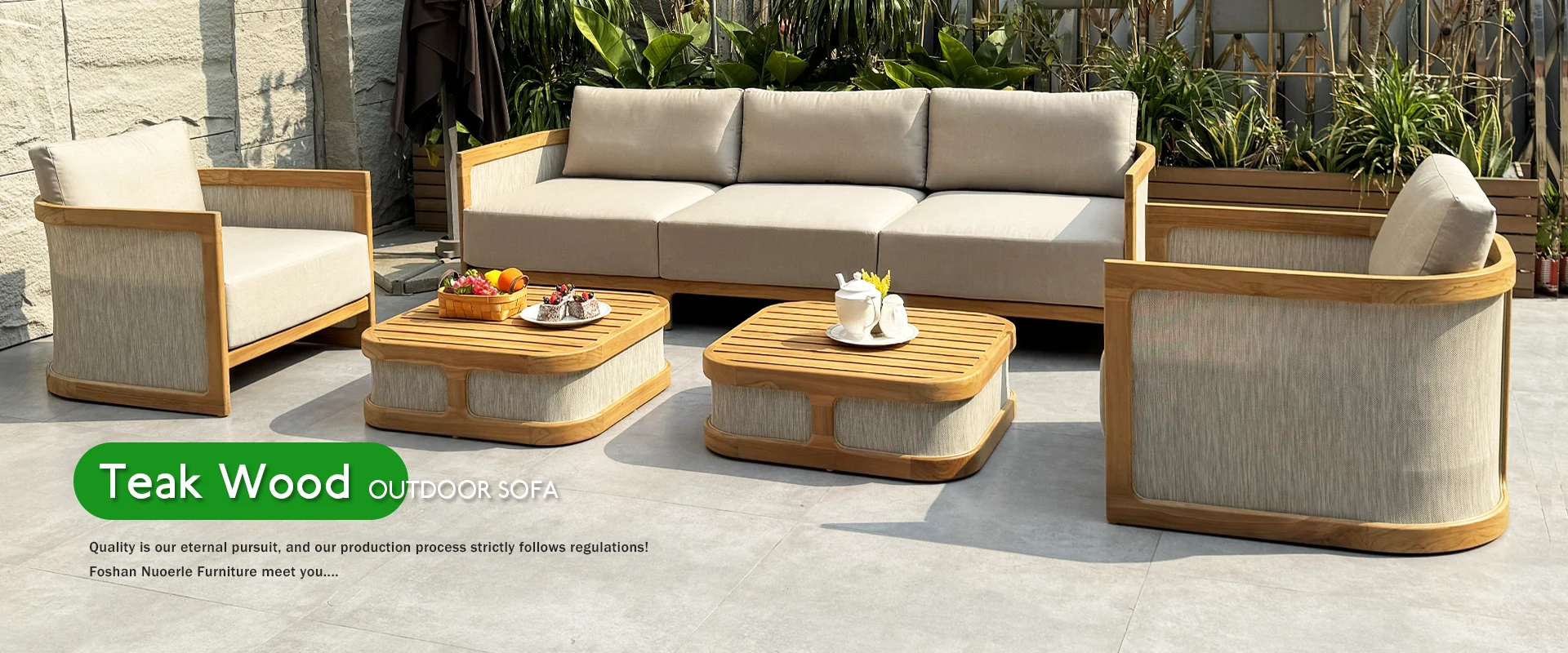 Teak Wood Outdoor -sohva Kiina