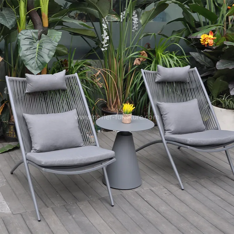 Moderni yksinkertainen ulkona kudottu parveke sarja