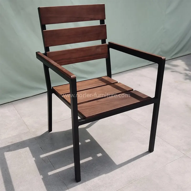 Alumiinirunko täysi teak puutuoli
