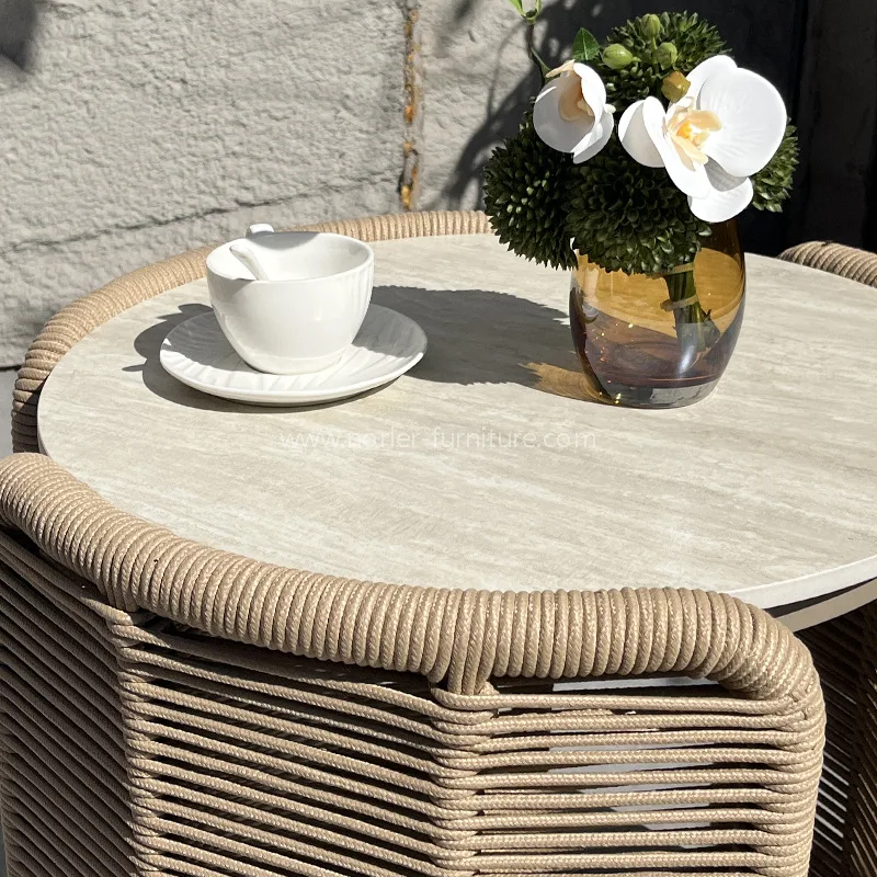 Ulkoilma -alumiini köyden kudonta vapaa -ajan tuolin jalansiirtosarja