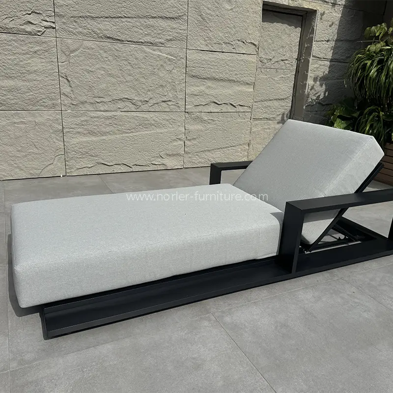 Ulkona moderni ylellinen alumiinirunko aurinko -lounger