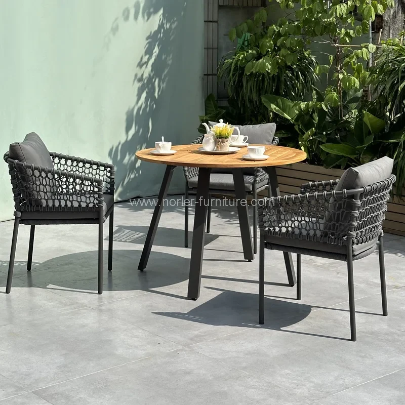 Ulkopatio 6 -paikkainen Teak Wood Dining Set